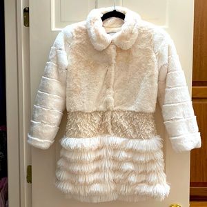 Girls faux fur coat